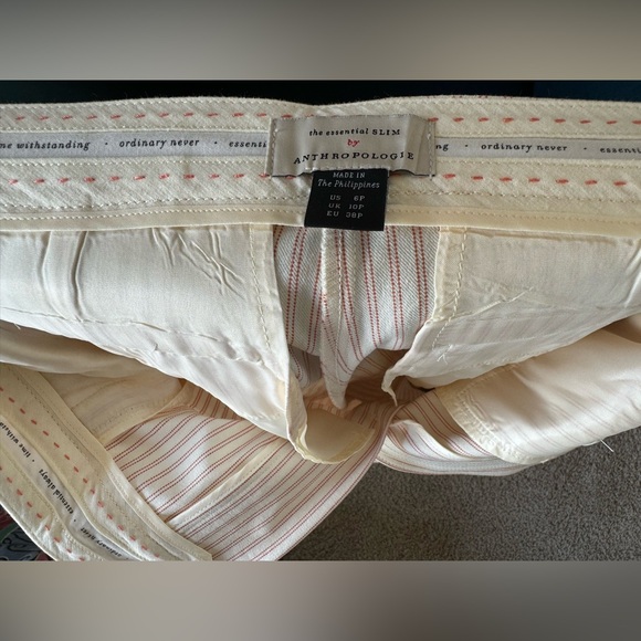 Anthropologie Essential Slim Stripe Trouser NWT - Picture 10 of 11